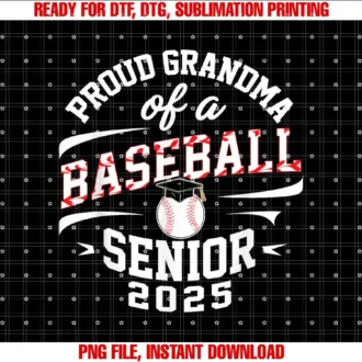 Baseball senior family 2025Proud grandma of a baseball senior class of 2025 T-shirt