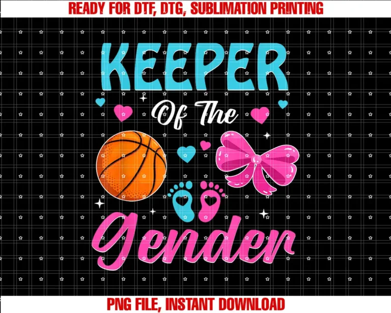 Basketball Themed Gender Reveal Party ShirtKeeper Of The Gender Basketball Gender Reveal Party T-shirt