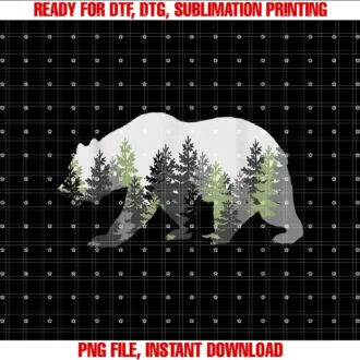 Bear Lovers DesignForest Bear Illustration Wildlife Nature Lovers Gift T-shirt