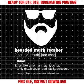 Bearded Teacher Shirtz GiftzBearded Math Teacher Shirt Funny Cool Best Math Teacher Gift T-shirt