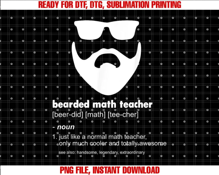 Bearded Teacher Shirtz GiftzBearded Math Teacher Shirt Funny Cool Best Math Teacher Gift T-shirt