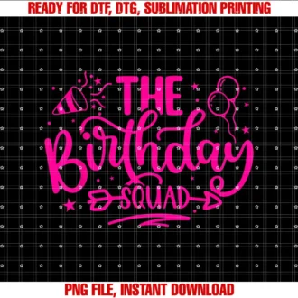 Beautiful Funny DesignBirthday Squad Pink Women Girls Group Birthday Party T-shirt