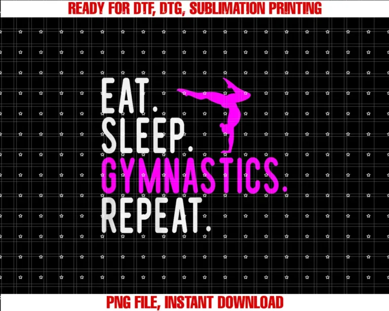 Beautiful Funny DesignEat Sleep Gymnastics Dance Repeat Graphic Cheer Colors T-shirt