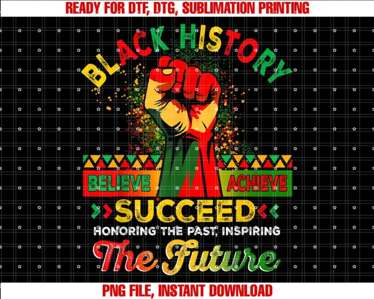 Believe Achieve Succeed Black History Month TeeBelieve Achieve Succeed African Freedom Black History Month T-shirt