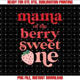 Berry Sweet One Strawberry First Birthday RetroMama of the Berry Sweet One Strawberry First Birthday 1st T-shirt