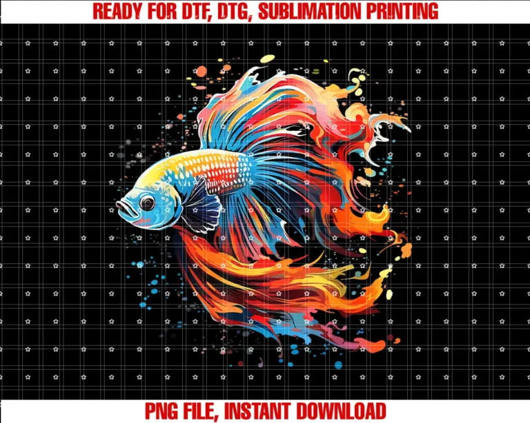 Betta Fishes ApparelColorful Betta Fish Lover Splash Art Betta Fighting Fish T-shirt