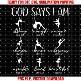 Bible Verse Religious Christian For Ballet DancerChristian God Says I Am Bible Verse Religious Ballet Dancer T-shirt