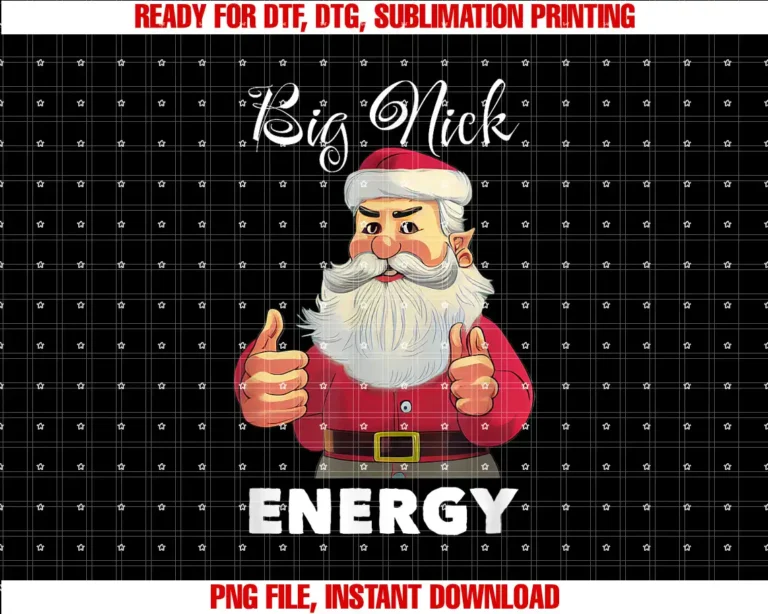 Big Nick Energy Santa ApparelBig Nick Energy Funny Adult Humor Santa Christmas T-shirt