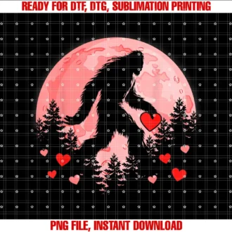 Bigfoot Heart Valentines DayBoys Mens Love Funny Kids T-shirt