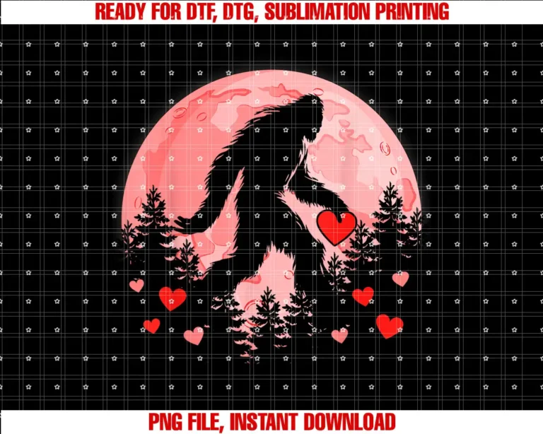 Bigfoot Heart Valentines DayBoys Mens Love Funny Kids T-shirt