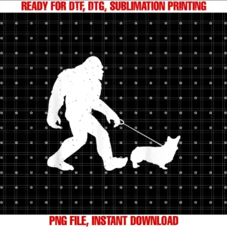 Bigfoot Walking Corgi Dog Funny GiftBigfoot Walking Corgi Dog Funny Gift T-shirt
