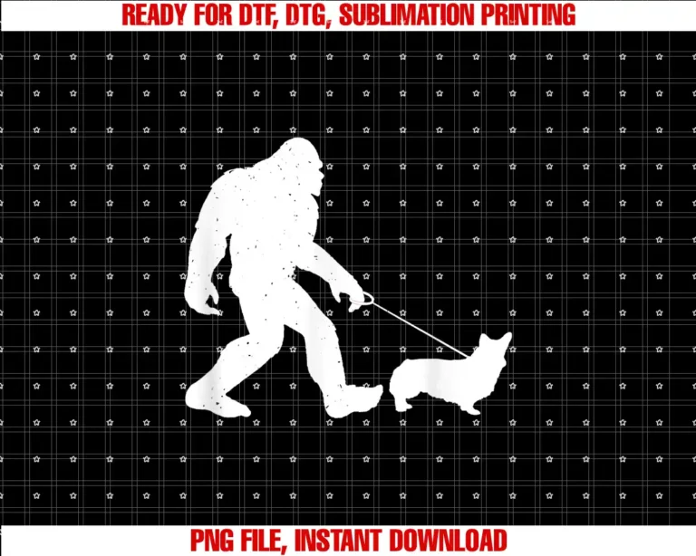 Bigfoot Walking Corgi Dog Funny GiftBigfoot Walking Corgi Dog Funny Gift T-shirt