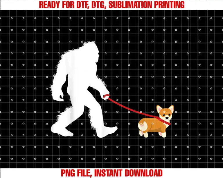 Bigfoot Walking Dog ApparelBigfoot Walking Corgi Shirt Sasquatch Dog Walker Tee T-shirt