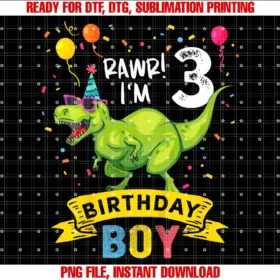 Birthday Boy 3 Dinosaur T RexKids 3 Year Old T Rex Dinosaur 3rd Birthday Boy T-shirt