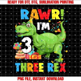 Birthday Boy 3 Dinosaur Kids Three Rex Birthday Party Outfit Dinosaur 3 Year Old Boy T-shirt