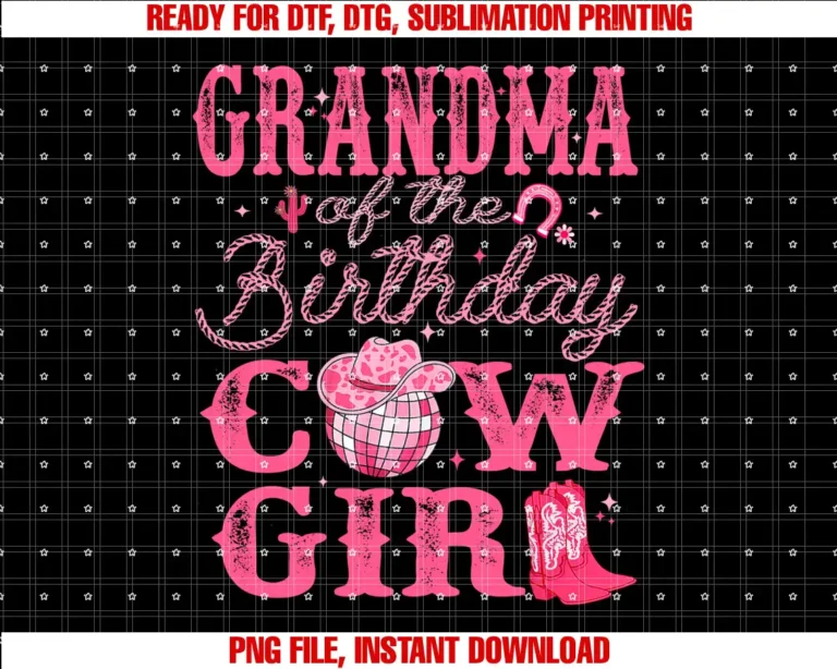 Birthday Cowgirl Hat Disco Rodeo Party WesternGrandma Of The Birthday CowGirl Rodeo Cow Girl Birthday T-shirt
