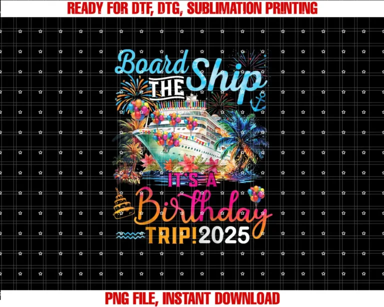 Birthday Cruise Ship Boat Party Accessories TeesBoard The Ship Its A Birthday Trip 2025 Birthday Cruise Raglan Baseball Tee T-shirt