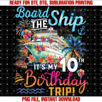 Birthday Cruise Ship Boat Party Accessories TeesBoard The Ship Its My 10th Birthday Trip Cruise Vacation T-shirt