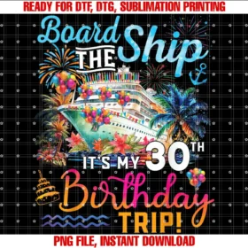 Birthday Cruise Ship Boat Party Accessories TeesBoard The Ship Its My 30th Birthday Trip Cruise Vacation T-shirt
