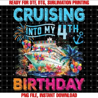 Birthday Cruise Ship Boat Party Accessories TeesCruising Into My 4th Birthday Trip Cruise Birthday Vacation T-shirt