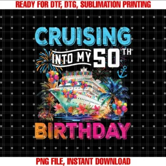 Birthday Cruise Ship Boat Party Accessories TeesCruising Into My 50th Birthday Trip Vacation Cruise Birthday T-shirt