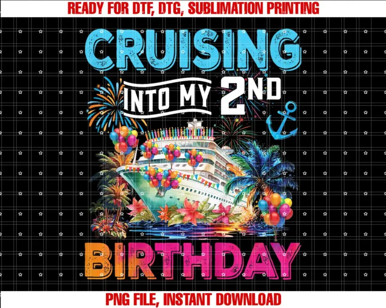 Birthday Cruise Ship Boat Party Accessories TeesKids Cruising Into My 2nd Birthday Trip Cruise Birthday Vacation T-shirt