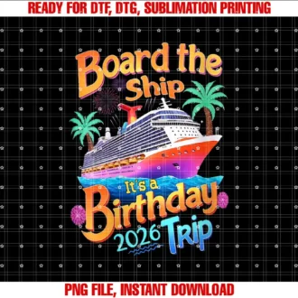 Birthday Cruise Ship Boat Party Accessories TeesWomens Board The Ship Its A Birthday Trip Party Cruise Squad 2026 T-shirt