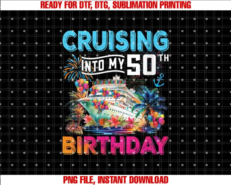 Birthday Cruise Ship Boat Party Accessories TeesWomens Cruising Into My 50th Birthday Trip Vacation Cruise Birthday T-shirt