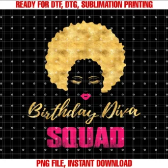 Birthday Diva SquadGroup Party Shirts for Black Women Birthday Diva Squad T-shirt