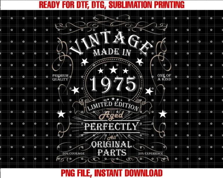 Birthday Giftidea 1975 For Man Woman 50 Years Old50th Birthday Retro Limited Edition Man Woman Vintage 1975 T-shirt