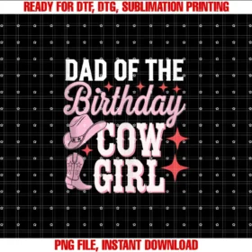 Birthday Girl Dad Birthday Cowgirl Party MatchingDad Of The Birthday Cow Girl Funny Western Rodeo T-shirt