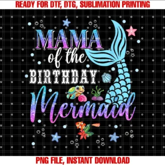 Birthday Mermaid Shirt ShopMama Of The Birthday Mermaid Funny Matching Family Party T-shirt