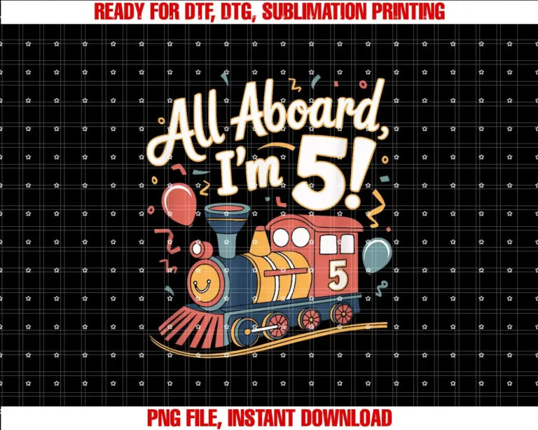 Birthday Party Theme Matching Train 5th Birthday All Aboard Im 5 Design For Kids T-shirt