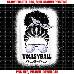 Black Afro Volleyball Mom Mama Cute TeesBlack Afro Volleyball Mom For Women Messy Bun Volleyball Mom T-shirt