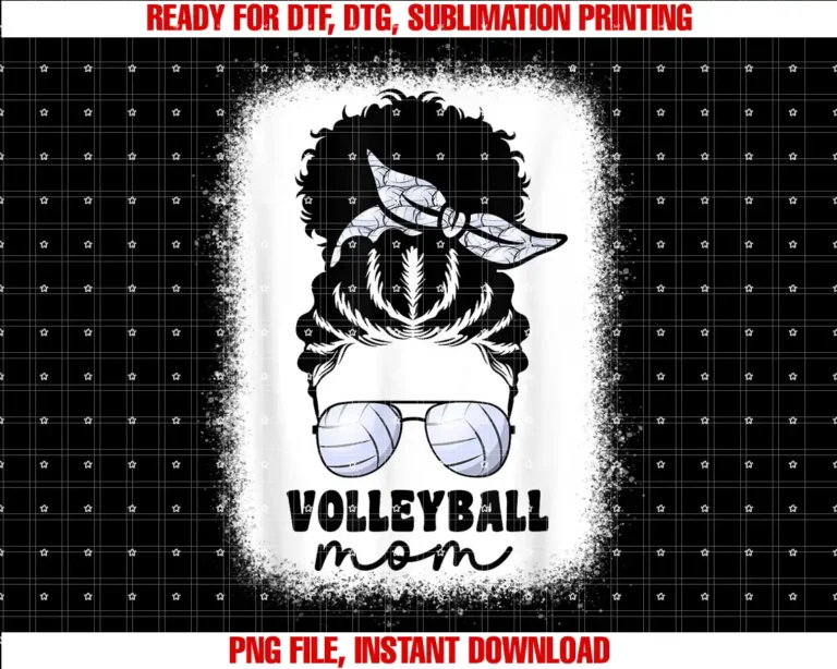 Black Afro Volleyball Mom Mama Cute TeesBlack Afro Volleyball Mom For Women Messy Bun Volleyball Mom T-shirt