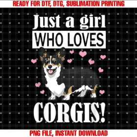 Black Corgi Gifts Shirts HoodiesFunny Girl Who Loves Pembroke Black Tricolor Corgi Lover T-shirt