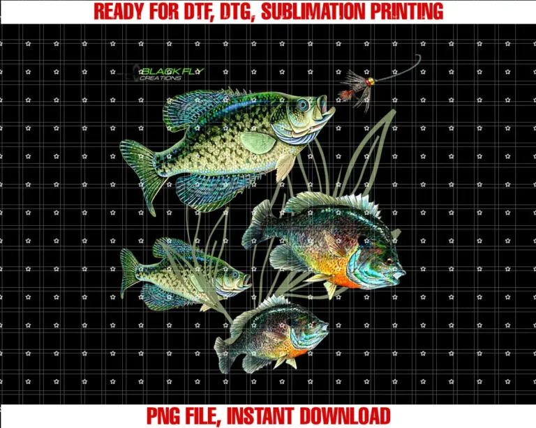 Black Fly CreationsCrappie Bluegill Fishing Shirts Hoodies Black Fly T-shirt