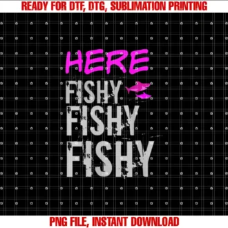 Black Fly CreationsWomens Womens Fishing Shirt Apparel Here Fishy Fishy Funny Fishing T-shirt