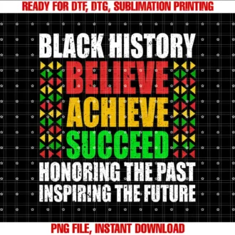 Black History Month Believe Achieve Succeed Melanin African Swea T-shirt