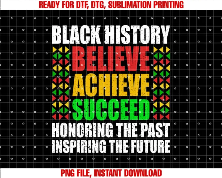 Black History Month Believe Achieve Succeed Melanin African Swea T-shirt