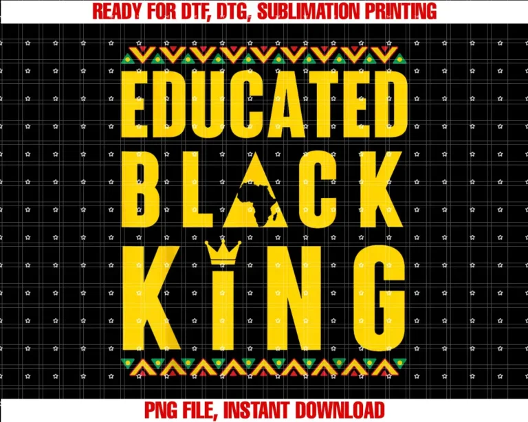 Black History Month GiftsEducated Black King Black History African Roots Afro T-shirt