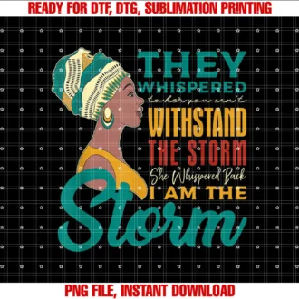 Black History Month GiftsShe Whispered Back I Am The Storm African Black History T-shirt