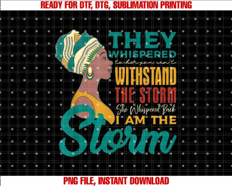 Black History Month GiftsShe Whispered Back I Am The Storm African Black History T-shirt