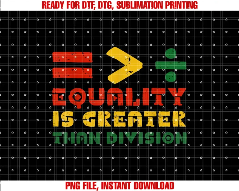 Black History Month Pride ApparelEquality is Greater Than Division Math Black History Month T-shirt