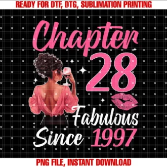 Black Melanin Women 28th Birthday GiftChapter 28 Fabulous Since 1997 28 Year Old Black Women Bday T-shirt