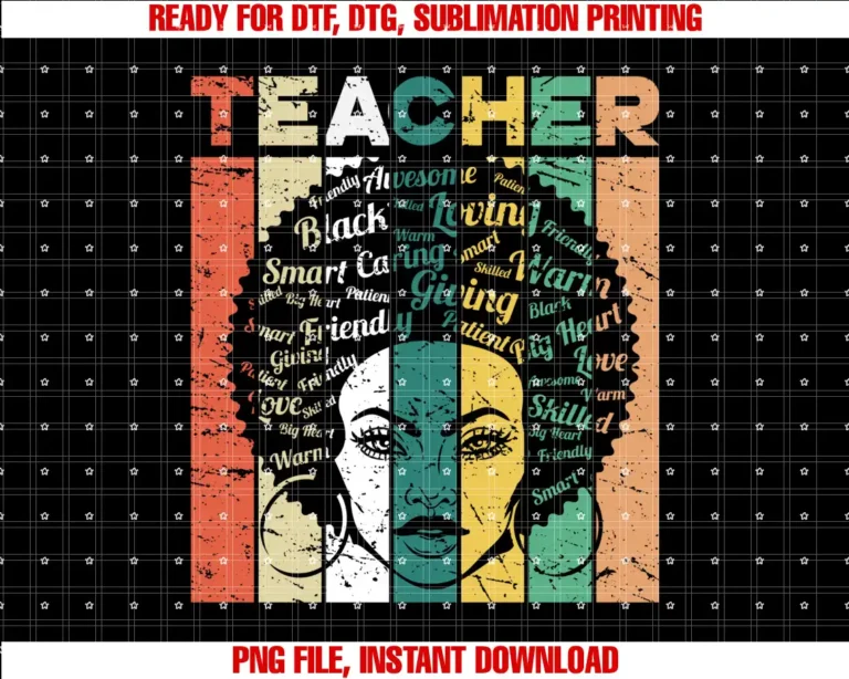 Black Woman Teacher Afro Retro Black History Month Gift T-shirt