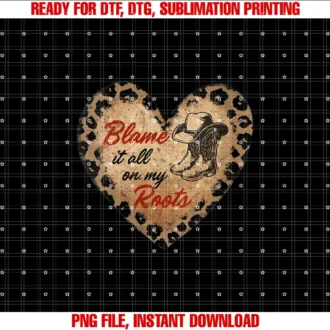 Blame It All On My Roots DesignWomens Vintage Blame It All On My Roots Leopard Bleached Heart T-shirt