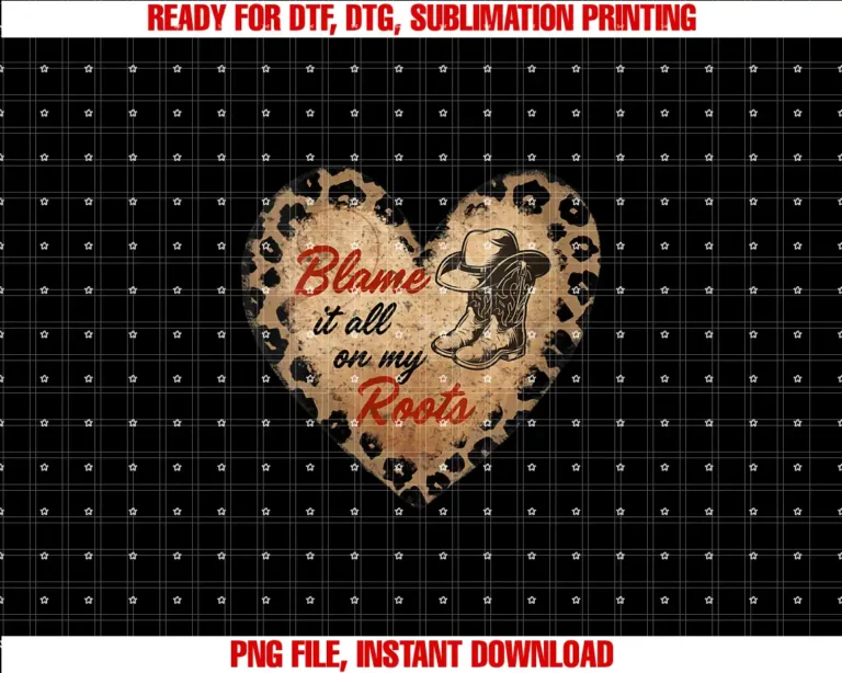 Blame It All On My Roots DesignWomens Vintage Blame It All On My Roots Leopard Bleached Heart T-shirt