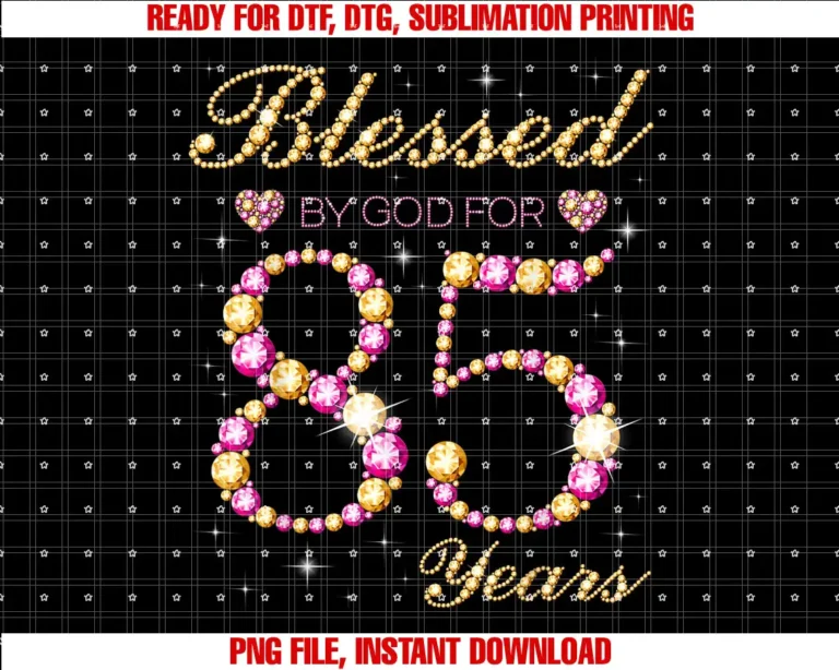 Blessed Queens Birthday TeesBlessed By God For 85 Years Old Birthday Party T-shirt