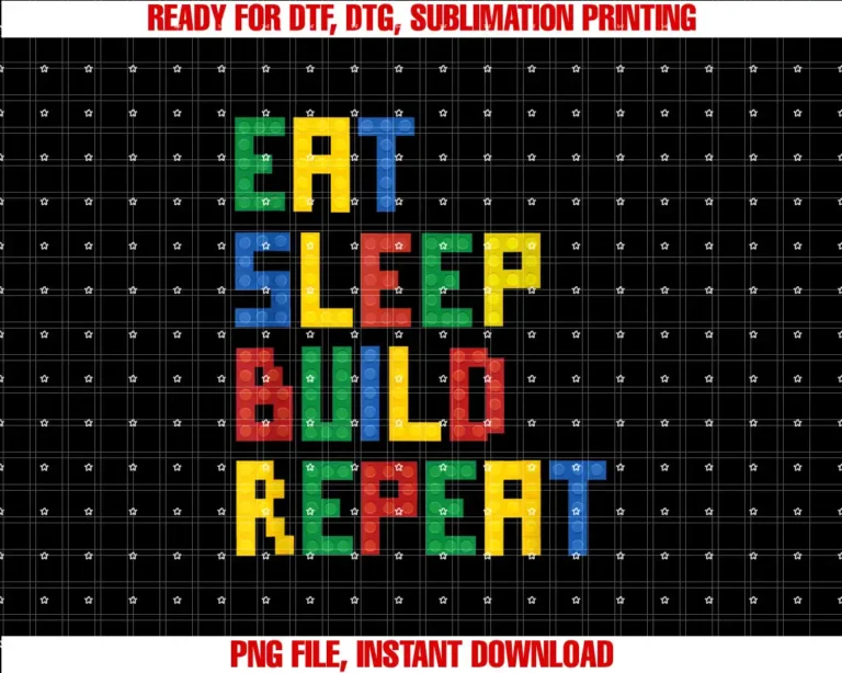 Block Building Party Supplies ApparelEat Sleep Build Repeat Master Builder Block Shirt Boys Girls T-shirt